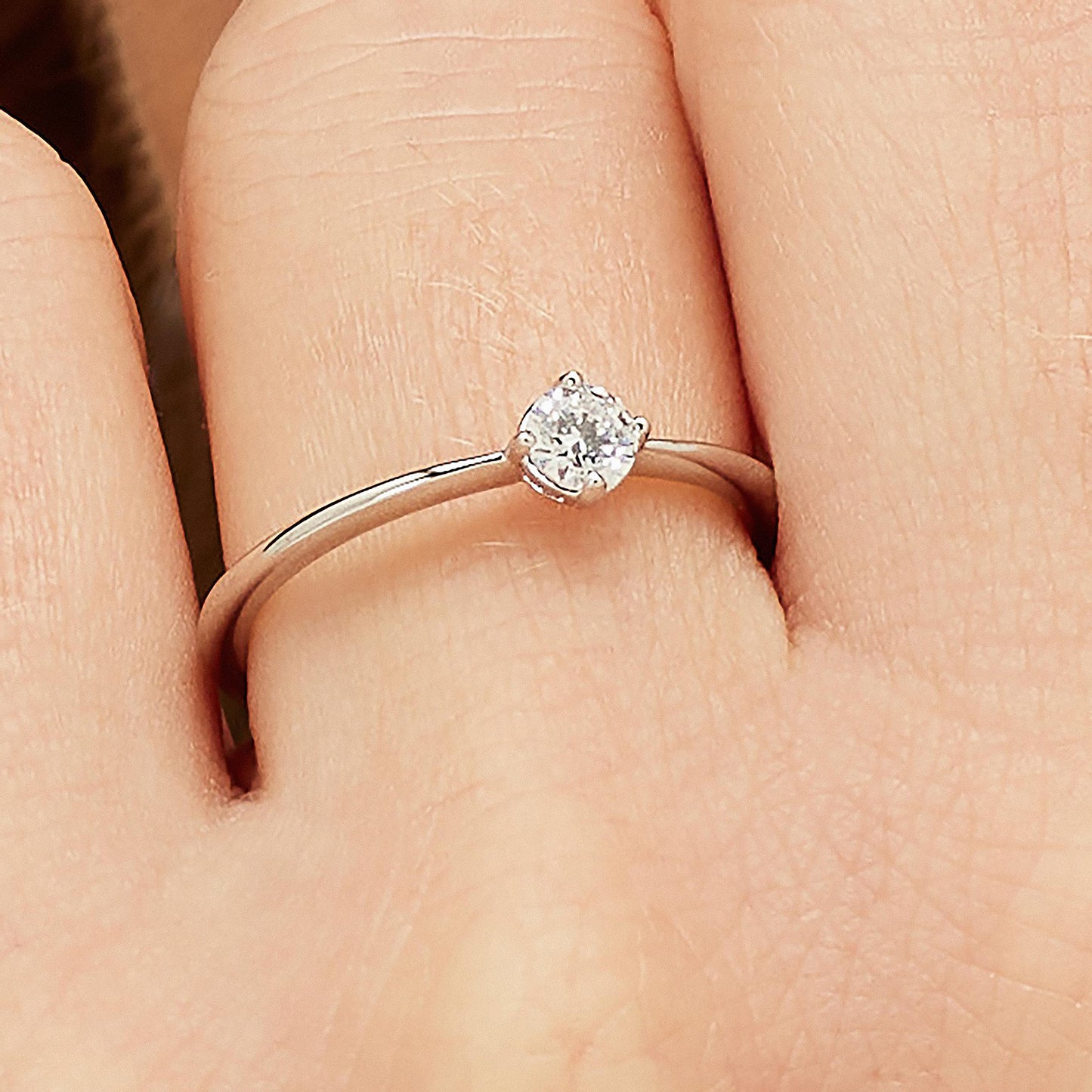 Solitaire Ring embellished with Swarovski Crystal