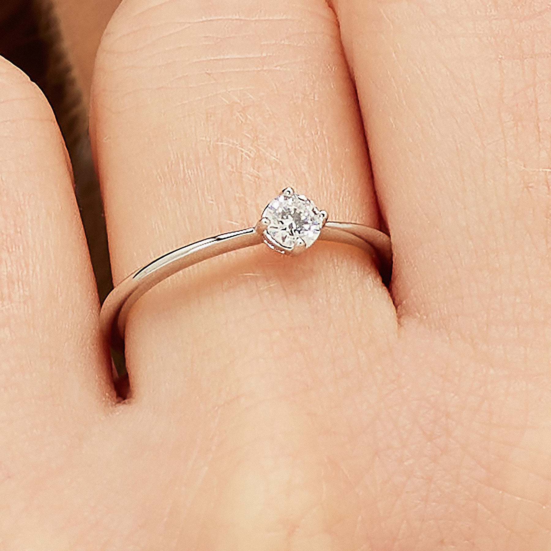 Solitaire Ring embellished with Swarovski Crystal