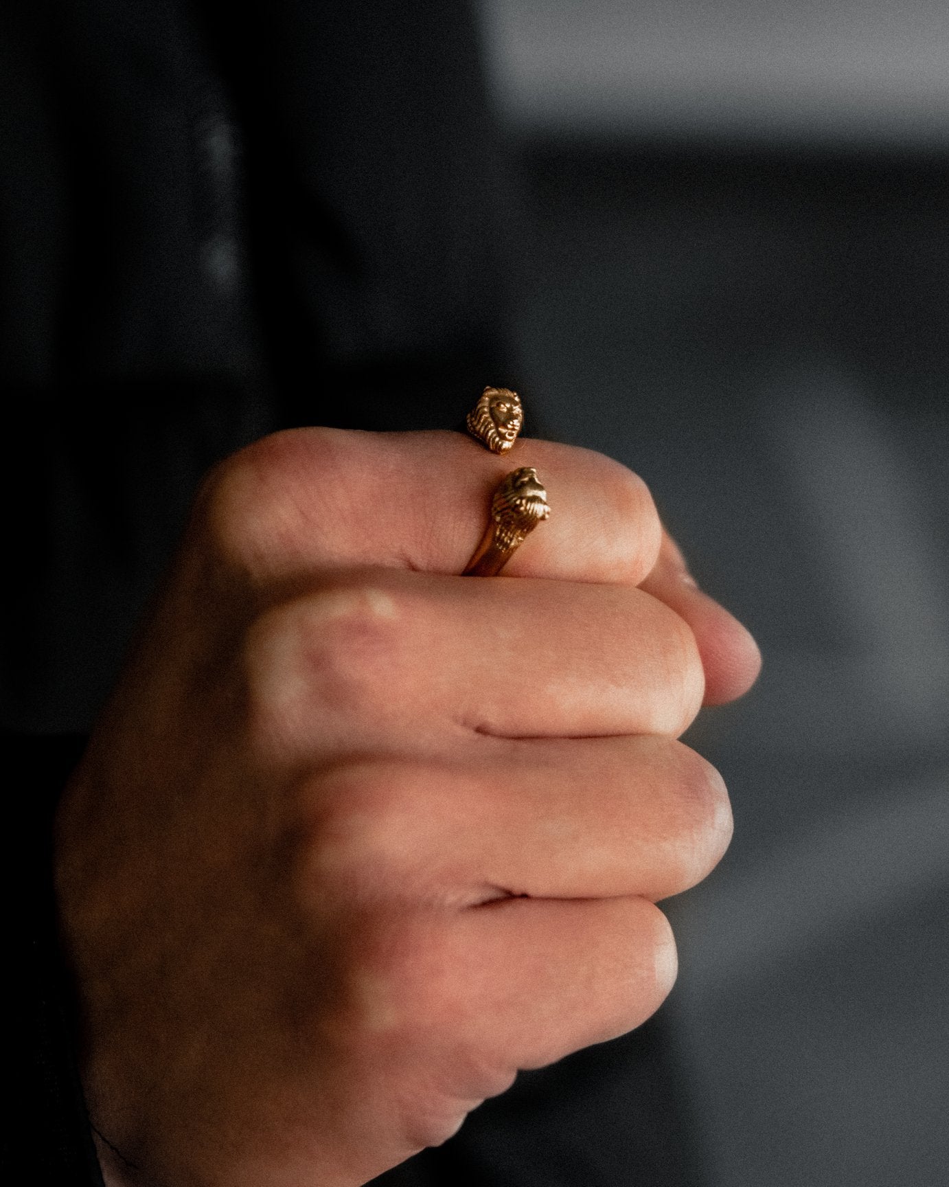 Lion Twin Head Ring