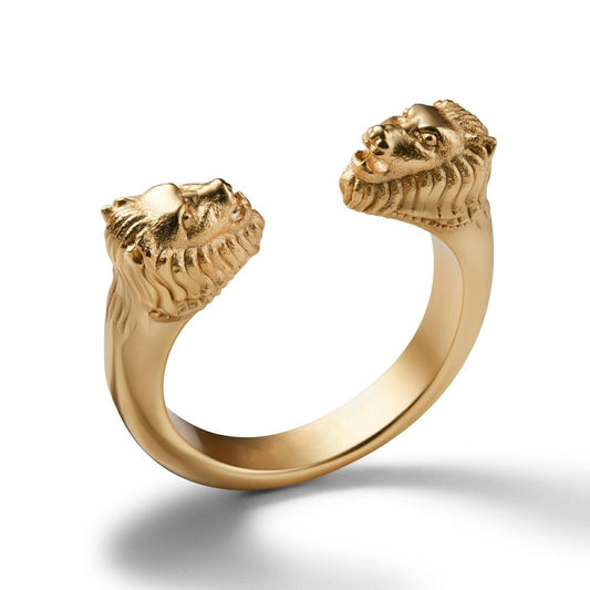 Lion Twin Head Ring