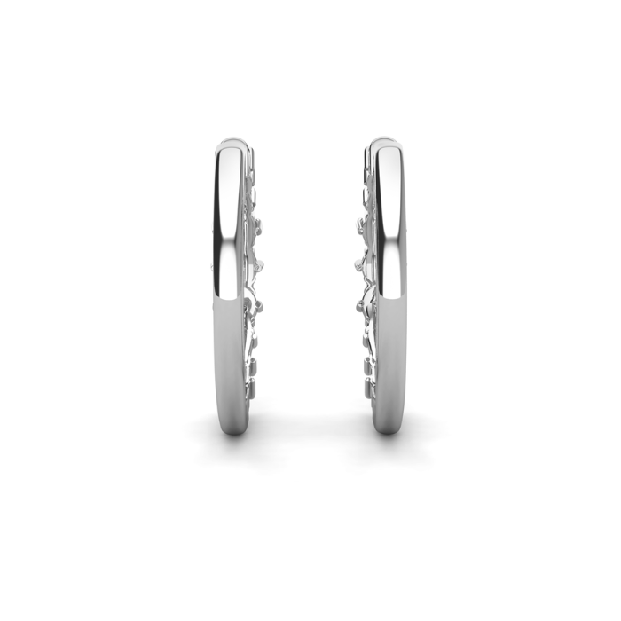 Huggie Hoop Pam Clip Rose Gold Plated Earrings embellished with Swarovski® Crystal