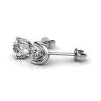 Bella Classic Stud White Gold Plated Earrings – Embellished with Swarovski® Crystals