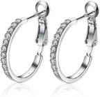 Dhia Latch-Back Hoop Earrings Made with Crystals from Swarovski