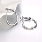 Dhia Latch-Back Hoop Earrings Made with Crystals from Swarovski