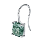 Dhia S925 Green Moss Agate Drop Earrings