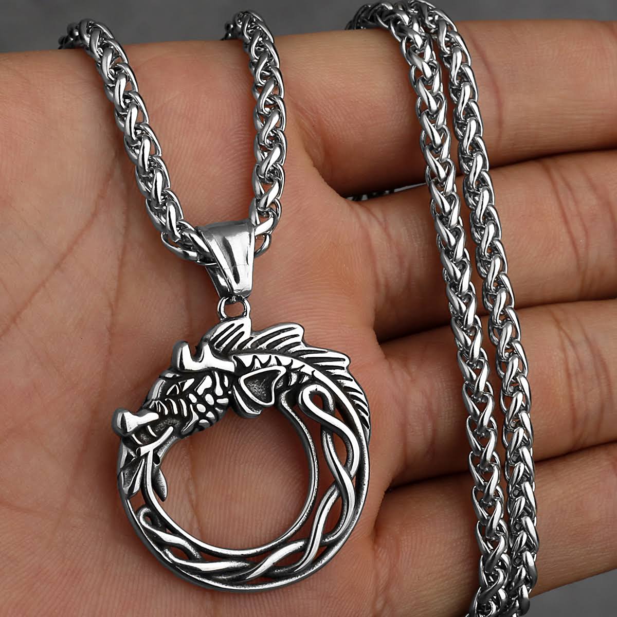 Nordic Dragon Necklace