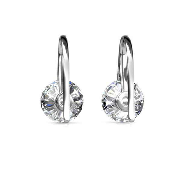 Elegant Hook Drop Earrings Set embellished with Swarovski crystals