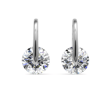 Elegant Hook Drop Earrings Set embellished with Swarovski crystals