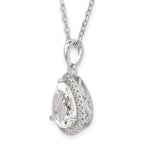 S925 White Teardrop Pendant Necklace
