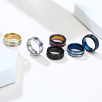 Rainbow Black Tungsten Carbide Ring