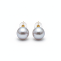 Akoya Pearl Studs - Yellow Gold Front