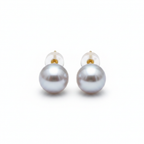 Akoya Pearl Studs - Yellow Gold Front