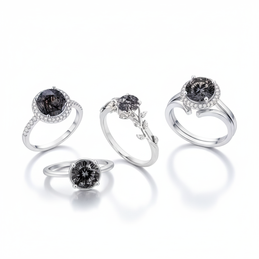 Black Rutilated Quartz Collection