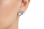 Cloud and Rainbow Earrings - Model Shot 4