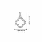 Clover Pendant with Dimensions 1