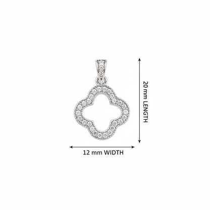 Clover Pendant with Dimensions 1