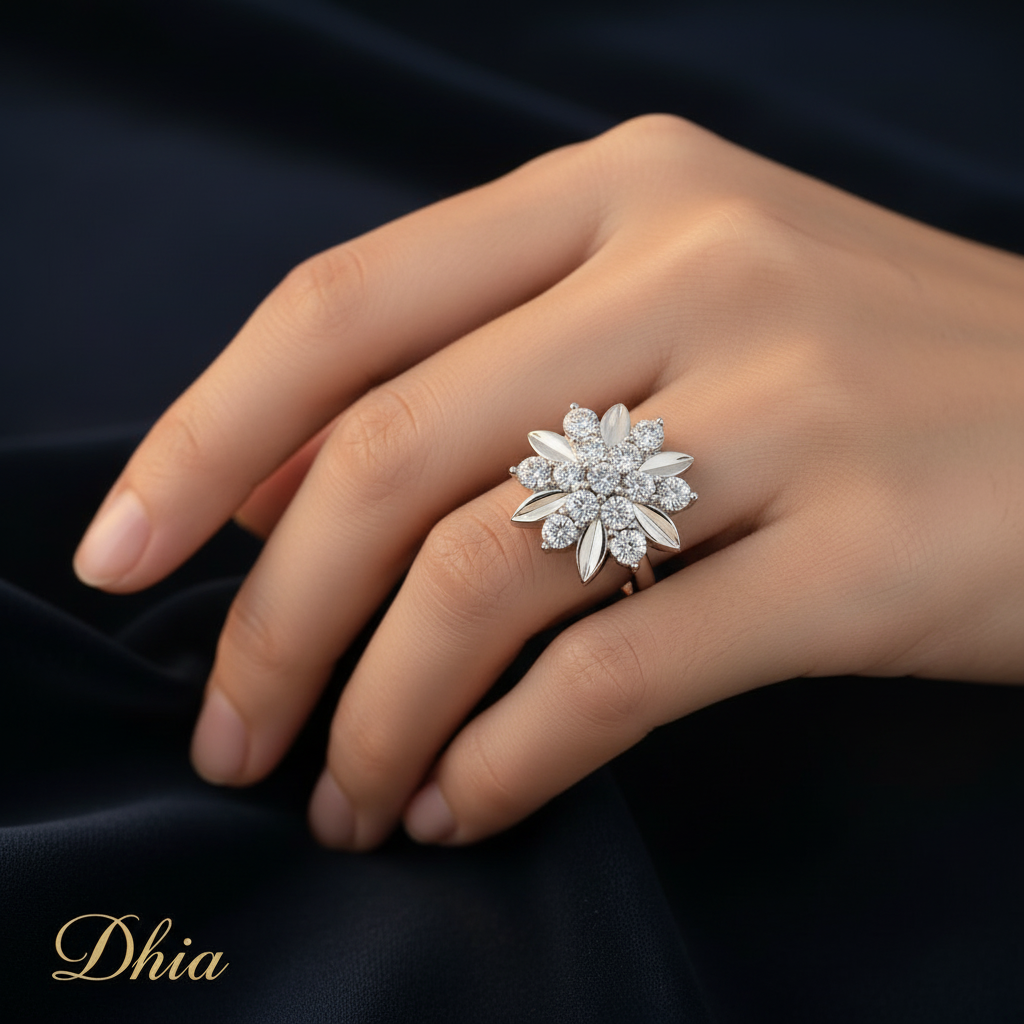 Dhia Flower Ring - Natural Proportions