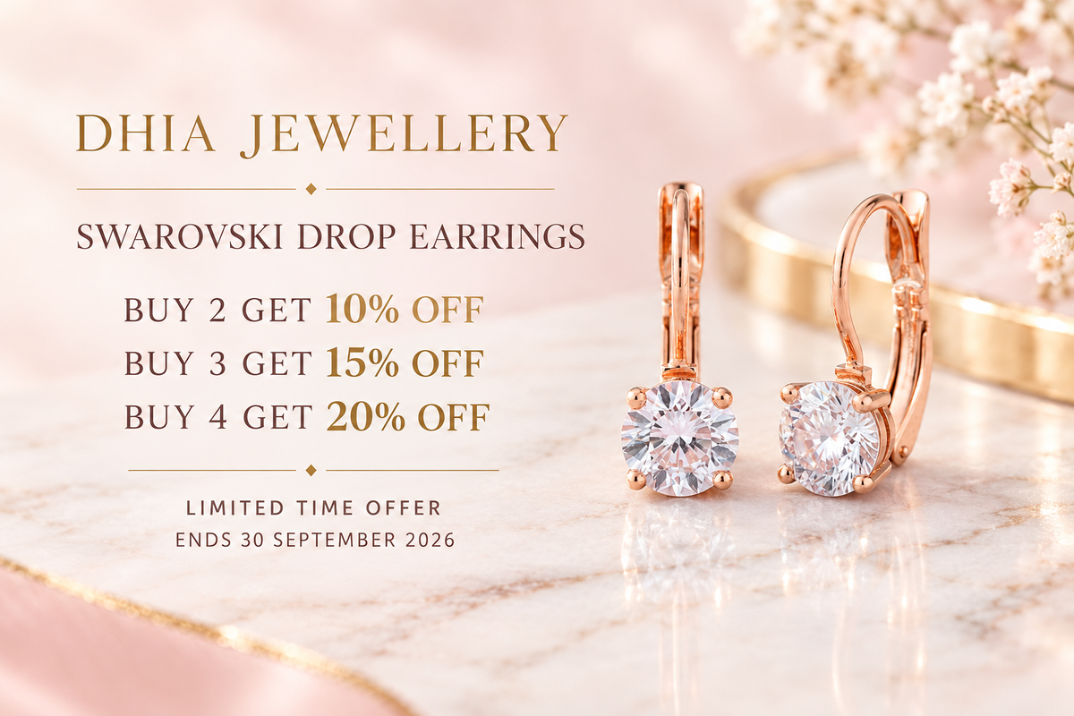 Dhia Jewellery Swarovski drop-earring wide banner
