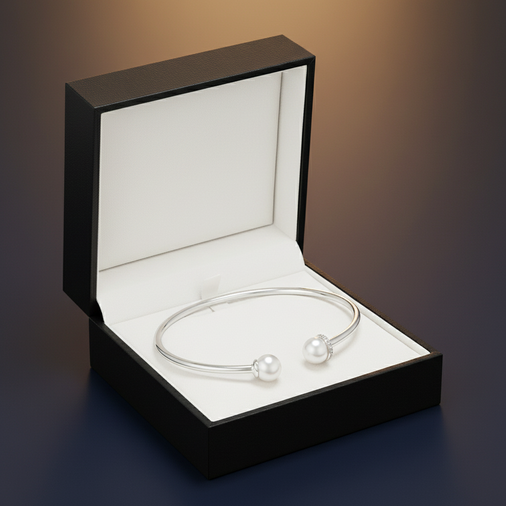 Dhia Pearl Bangle – Gift Box