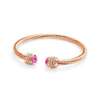 Twisted Rope Bangles -Rose Gold