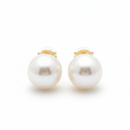 South Sea Pearl Stud Earrings | 9–10mm | 18k Solid Yellow Gold