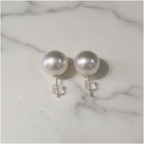 South Sea Pearl Stud Earrings | 9–10mm | 18k Solid Yellow Gold