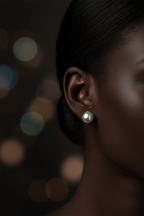 Akoya Pearl Stud Earrings 8mm 18kt Yellow Gold - Lifestyle