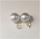 South Sea Pearl Stud Earrings 9-10mm 18k Yellow Gold - Product Photo