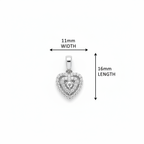 Layered Heart Pendant with Dimensions 2