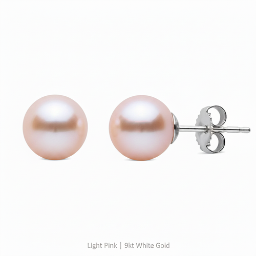 Light Pink Pearl - 9kt White Gold