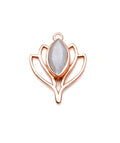 Moonstone Lotus Necklace
