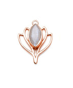 Moonstone Lotus Necklace