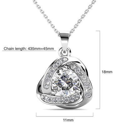 Love Knot Necklace Embellished with Swarovski crystals
