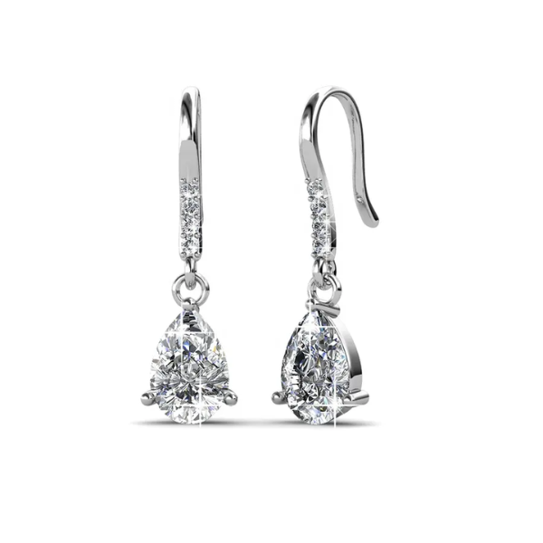 Dhia Dew Drop Hook Earrings made with crystals from Swarovski