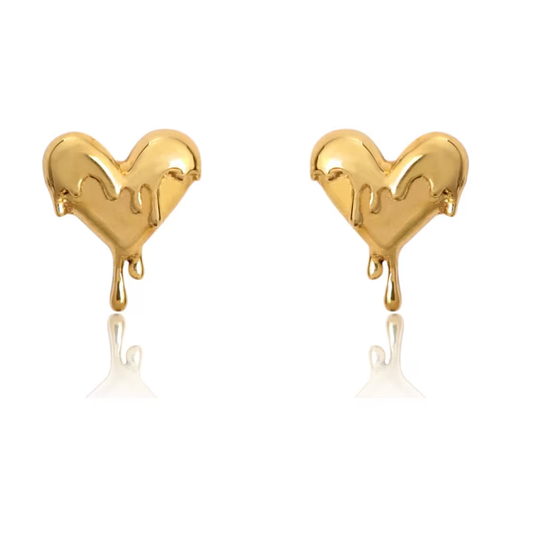 Melting Heart Stud Earrings