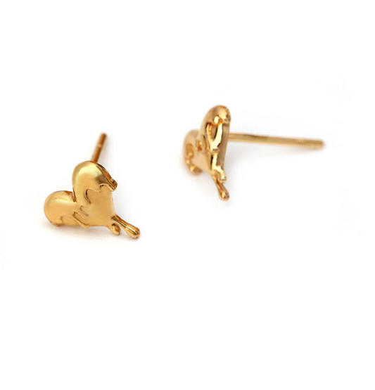 Melting Heart Stud Earrings