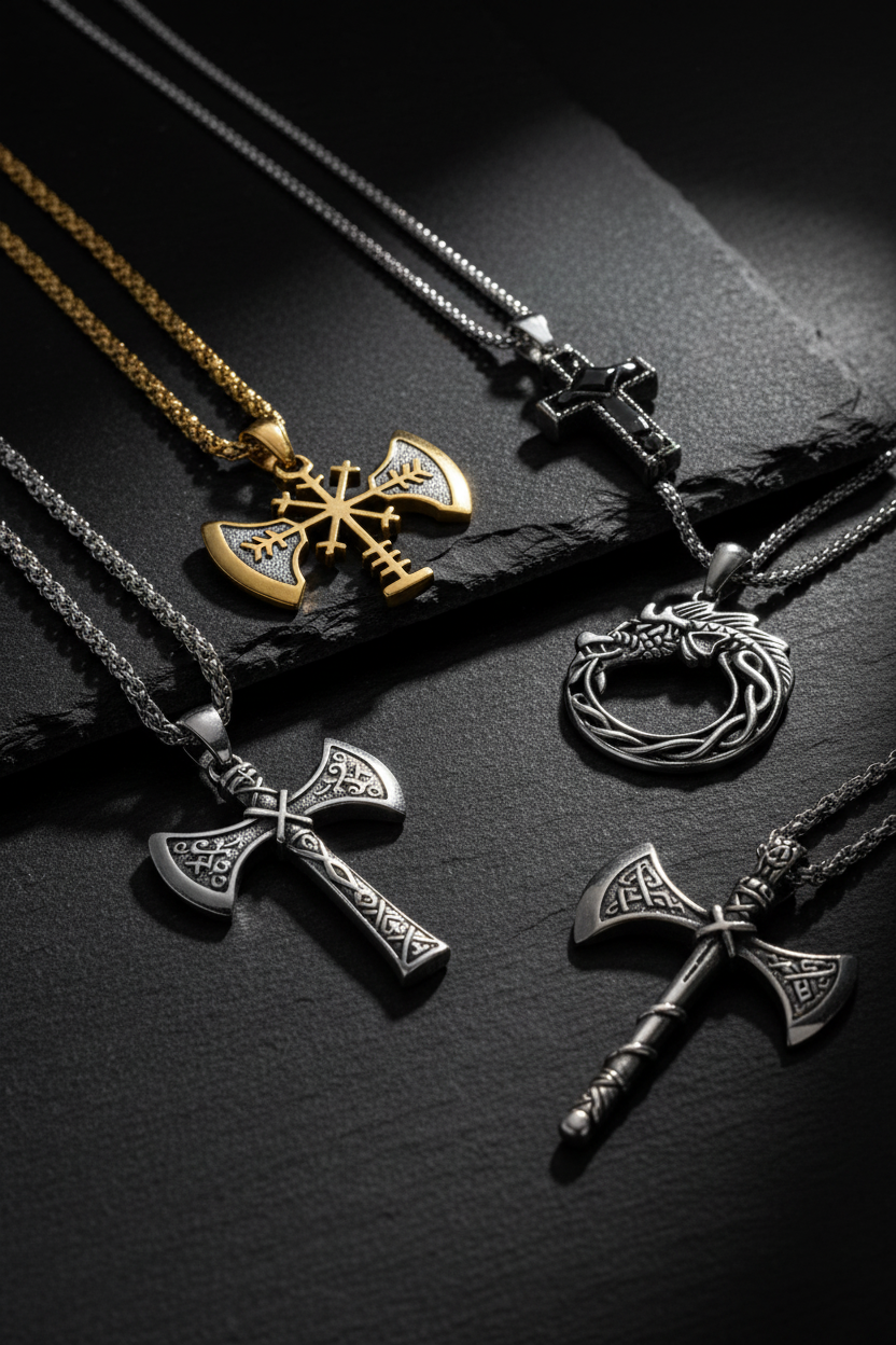 Men's Necklace Collection Poster
