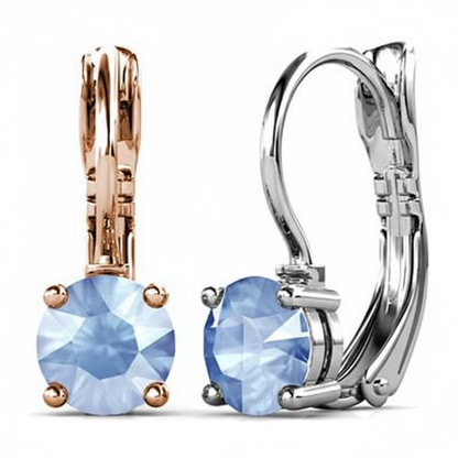 Mixed Metal Opal Earring Set Square