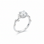 Moissanite Ring - Three Quarter