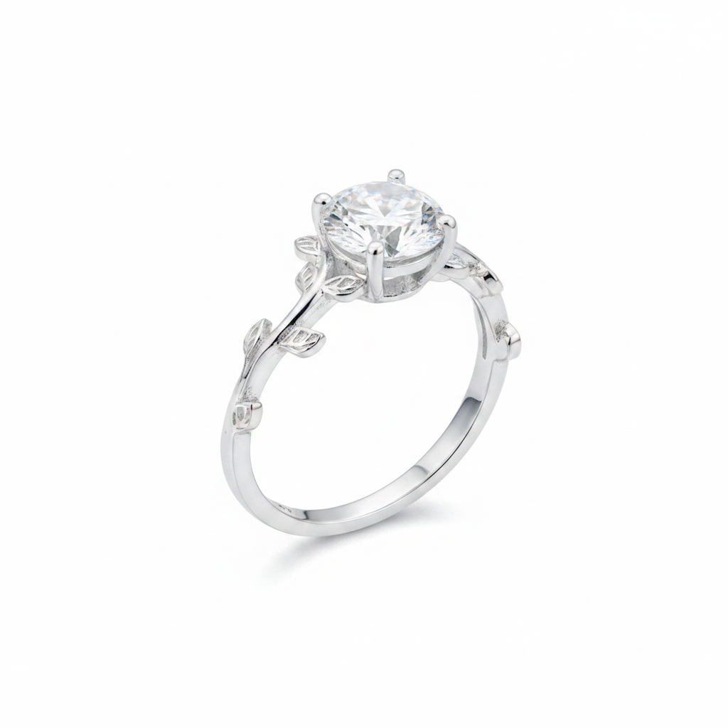 Moissanite Ring - Three Quarter