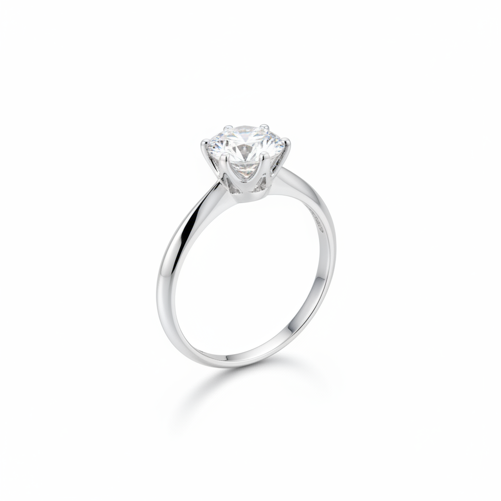 Moissanite Solitaire Ring - Product Shot