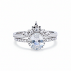 Moonstone Ring - Detail Shot White BG