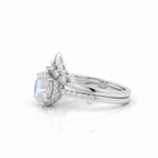 Moonstone Ring - Side Profile White BG