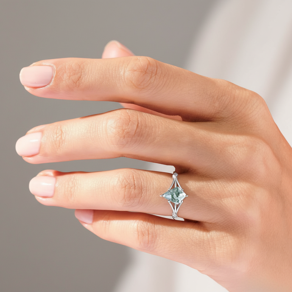On finger silver