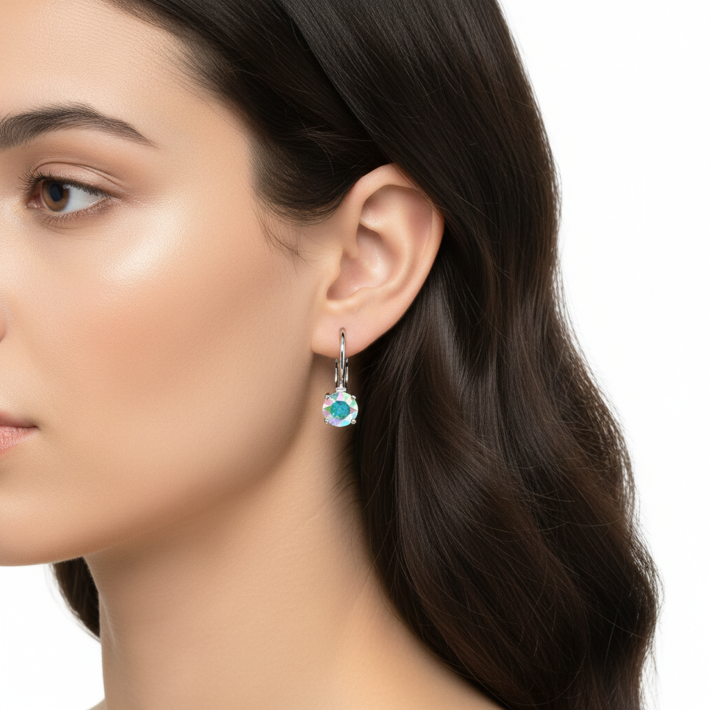 Opal Earrings Lifestyle - True Scale