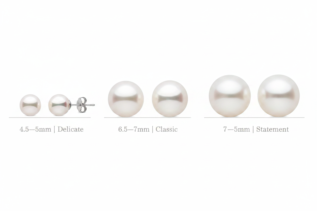 Pearl Size Guide - White Background