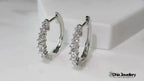 Huggies Pam Clip White Gold Plated Earrings embellished with Swarovski Crystal