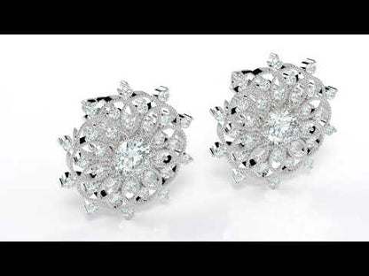 Dhia Mandala Earrings embellished with Swarovski Zirconia