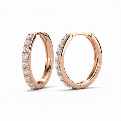 Rose Gold Hoop Earrings - Same Style