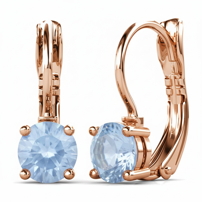 Rose gold opal earring set